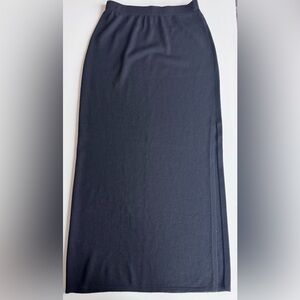 St. John Evening By Marie Gray Knit Maxi Long Skirt With Slit Size 12